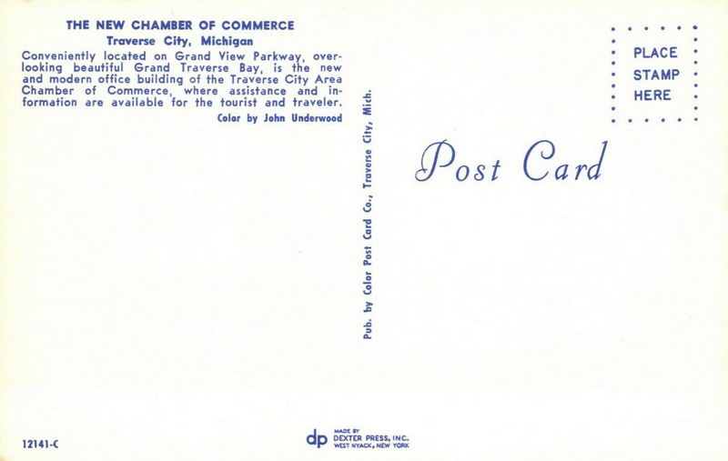 Traverse Area Chamber of Commerce - Vintage Postcard (newer photo)